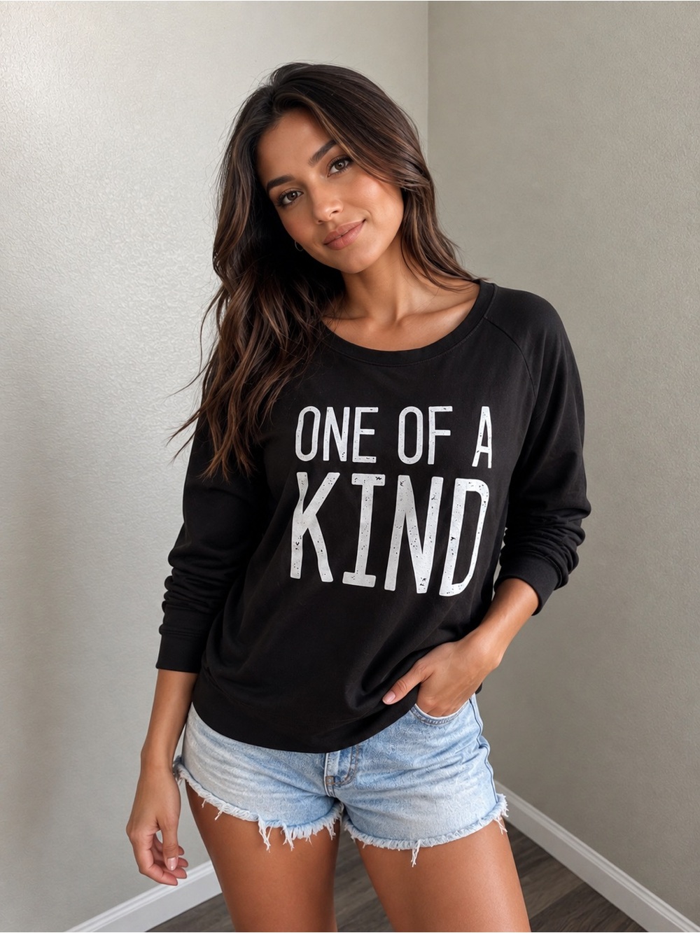 Women’s Black 'One of a Kind' Graphic Sweatshirt